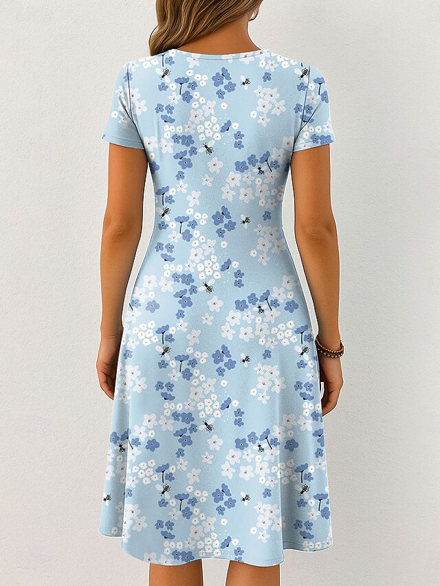 Easter Women's Midi Dress Casual Dress T Shirt Dress Tee