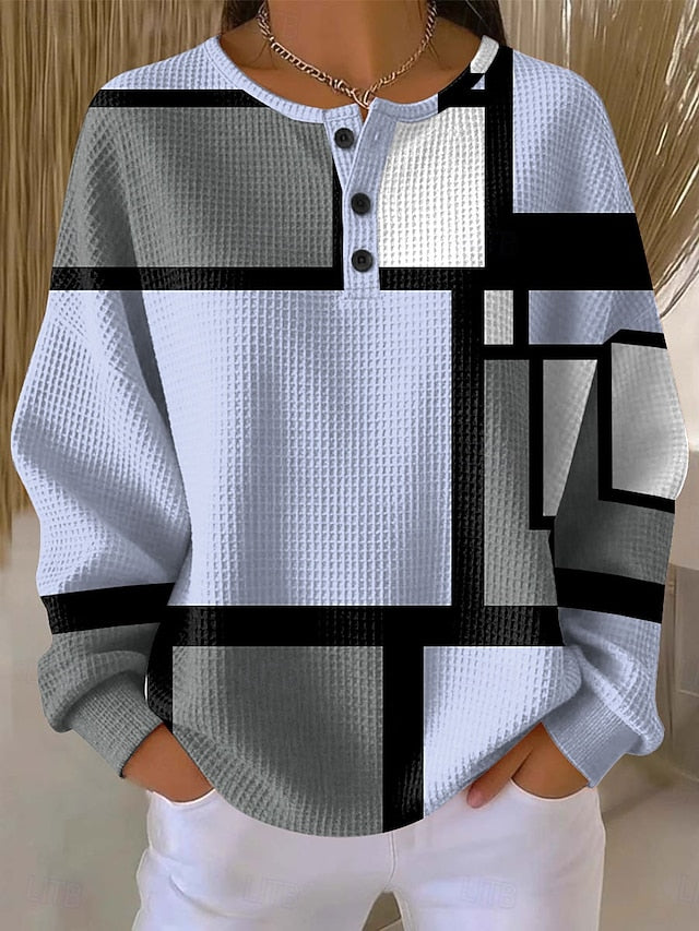 Women's Hoodies Graphic Geometric Color Block Fashion