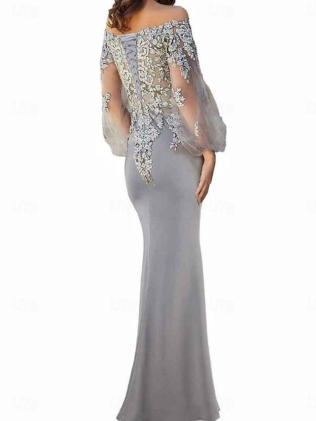 Bride Mother of Shoulder / Trumpet Mermaid Off Elegant Dress the