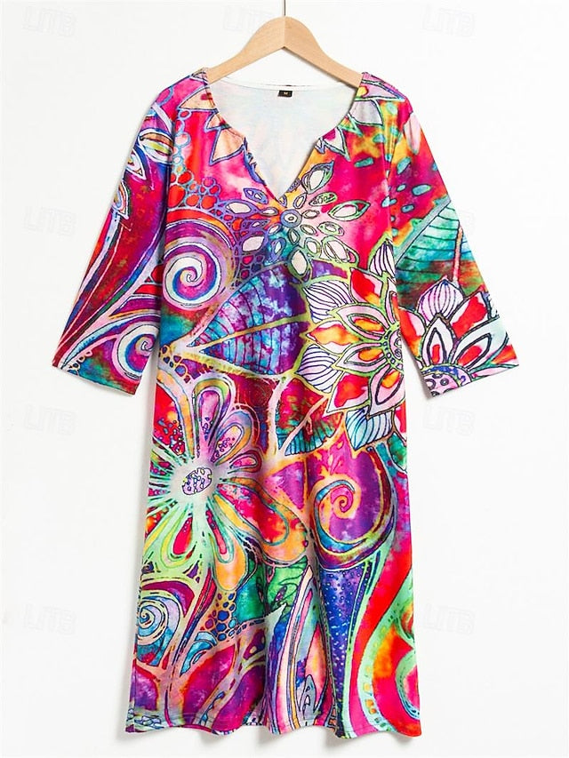 Women's Mini Dress T Shirt Dress Shift Dress Summer Dress