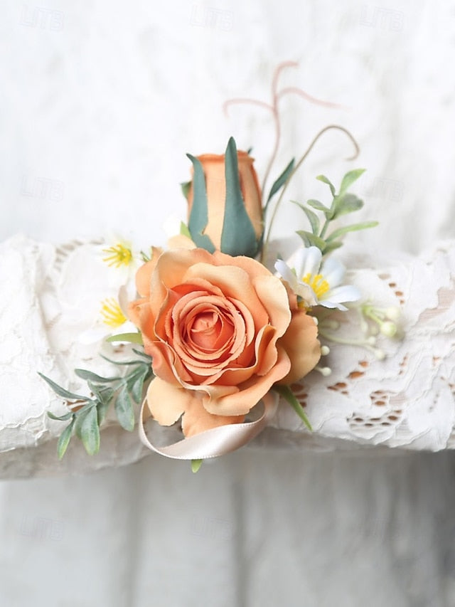 – Corsage Elegant and Wedding Boutonniere Artificial Wrist