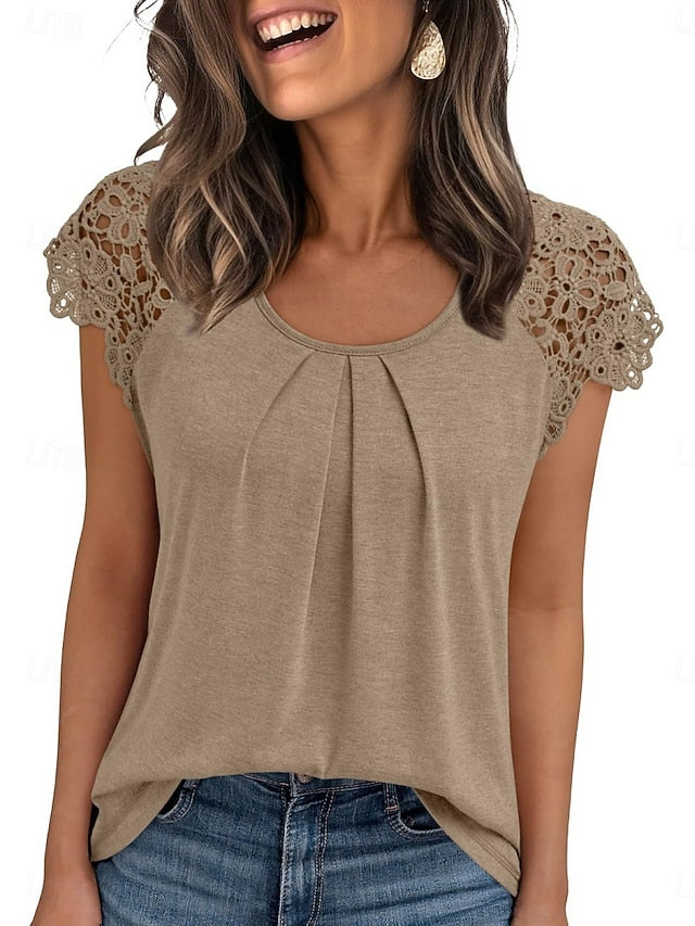 Women's T Shirt Solid Color Plain Fashion Stylish Classic