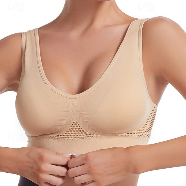 Women's Light Support Sports Bra Running Bra Open Back Bra