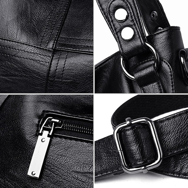 Large Shoulder – Leather Burgundy Faux Bag Women's