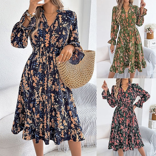 Women's Midi Dress A Line Dress Vacation Casual Outdoor