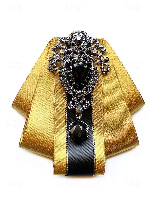 Men's Christmas Diamond-Accent Tie Satin - Bow Elegant