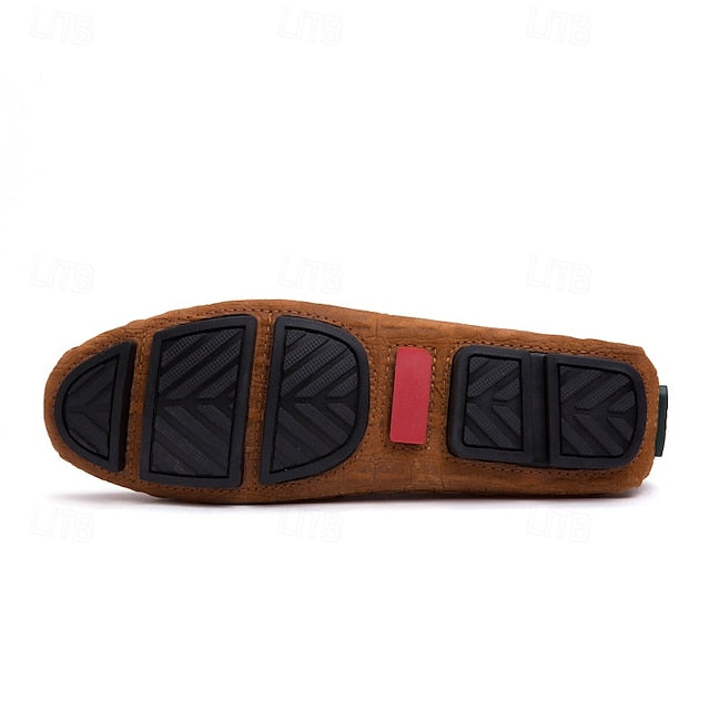 Men's Loafers Tassel with Suede Faux and Detail Brown