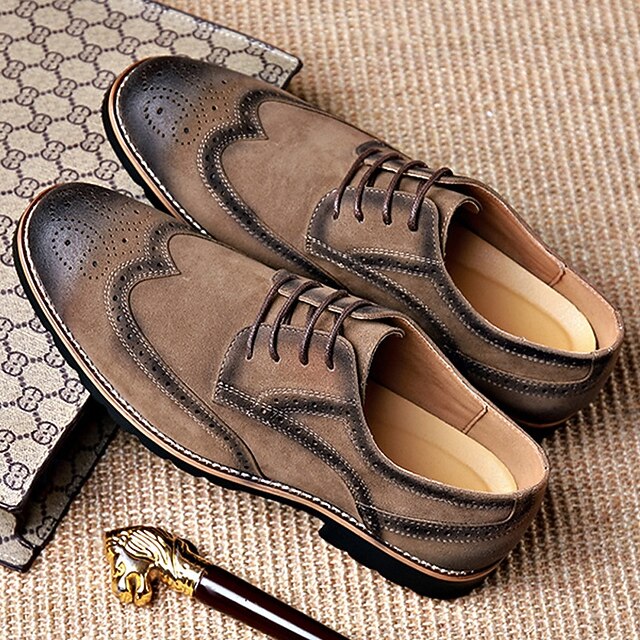 Brogue Men's Vintage Brown – Shoes Derby Lace-Up