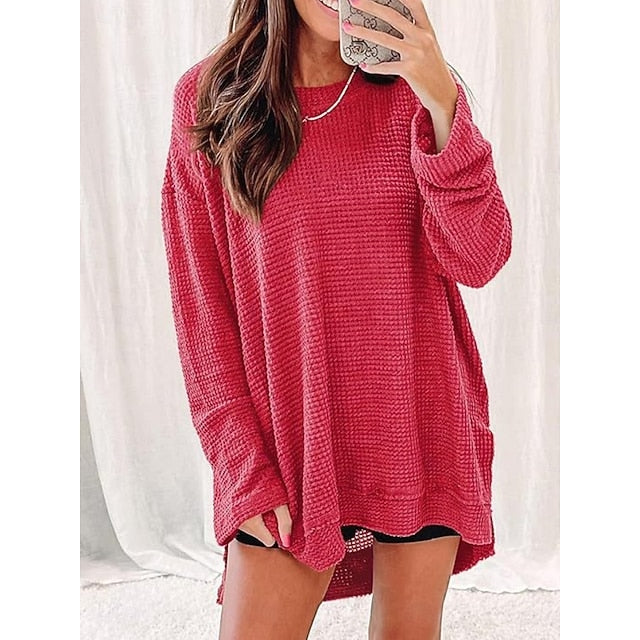 Women's T-Shirt  Solid Color Plain Daily Stylish Casual
