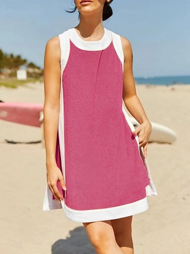 Women's Shorts Sets Bolero Top Sleeveless Round Neck Color