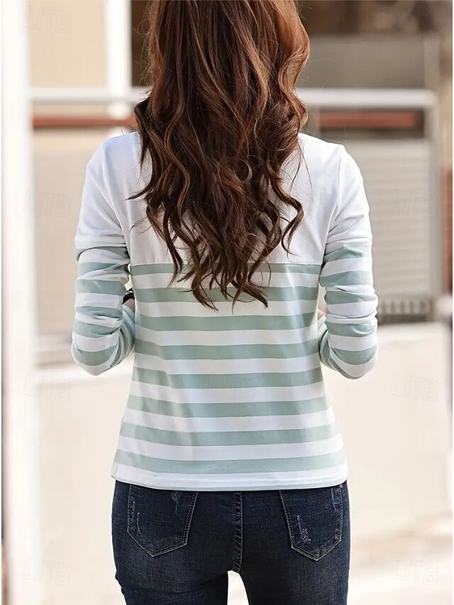 Women's Tunic Graphic Striped Vintage Stylish Classic Long