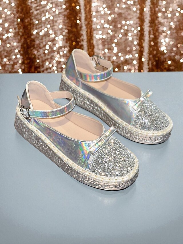 Platform Holographic Glitter Shoes Mary Women's Jane