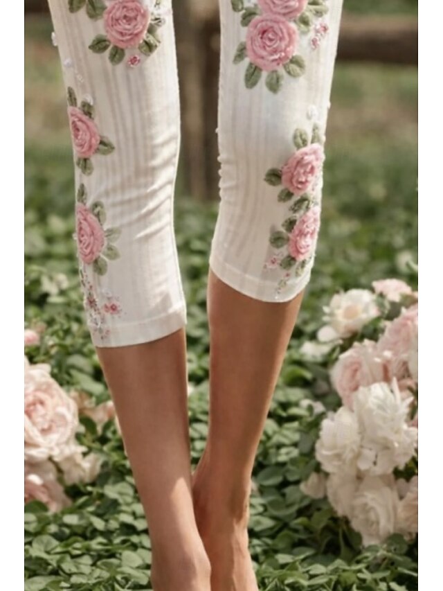 Women's Capri Pants Chinos Leggings Vacation Vintage