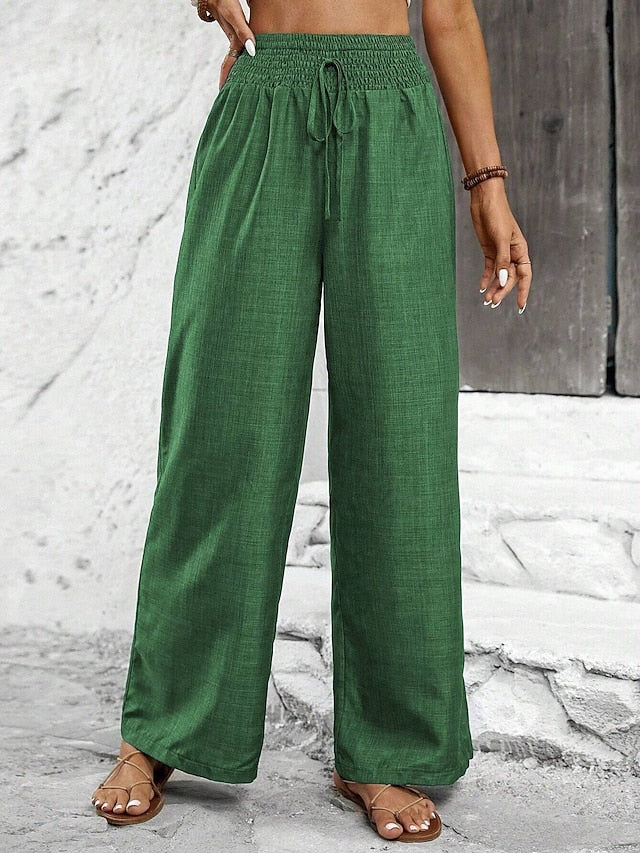Women's Trousers Casual Pants Straight Vacation Fashion