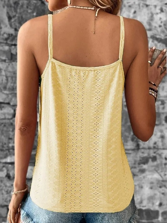 Women's Camisole Tank Top Solid Color Basic Casual