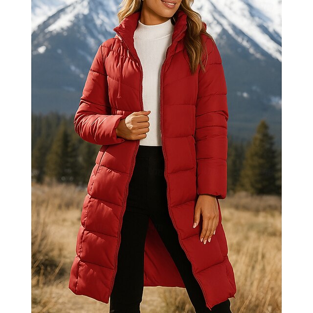 Women's Hiking Jacket Thermal Jacket Mid-length Puffer