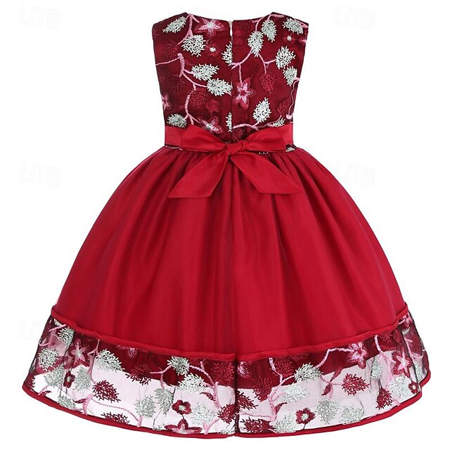 3D Dress Flower Girls' Girl Sleeveless Party
