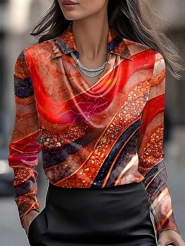 Women's Shirt Dressy Tops Formal Work Shirt Graphic