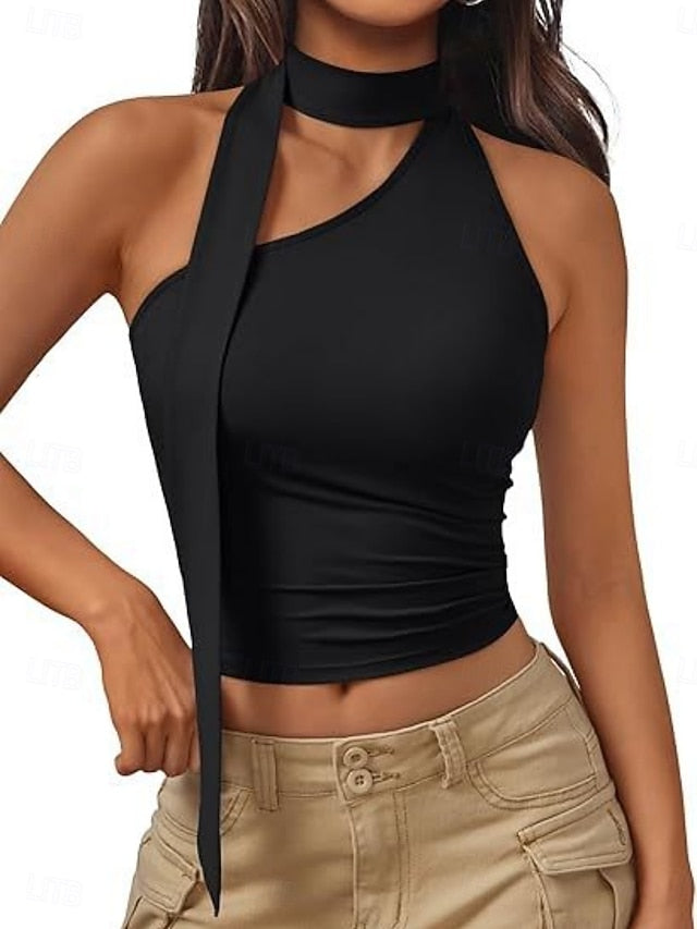 Women's Tank Top Sleeveless Shirt Tee Top Solid Color