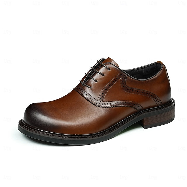 First Leather Layer Genuine Men's Oxford Shoes