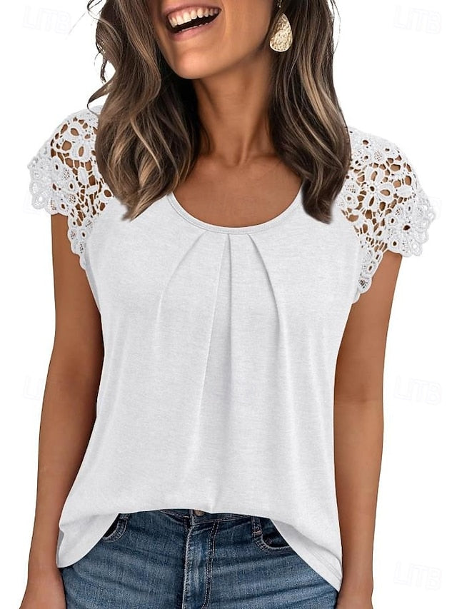 Women's T Shirt Solid Color Plain Fashion Stylish Classic