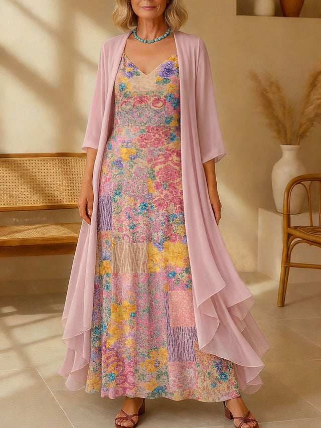 Women's Maxi Dress Dress Set A Line Dress Vacation Boho