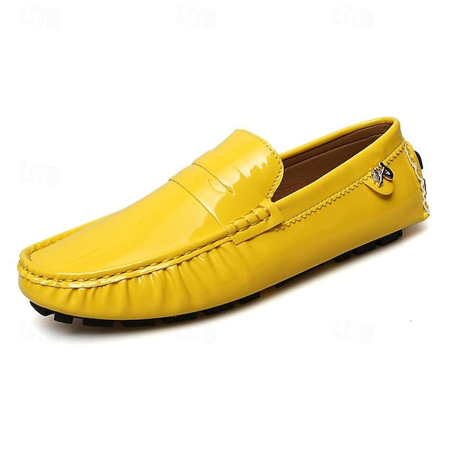 Slip-Ons Loafers Men's Driving Leather Penny PU