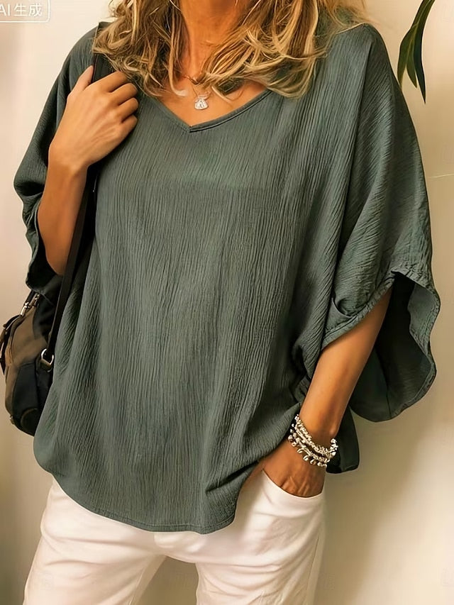 Women's Shirt Boho Shirt Blouse Plain Stylish Classic