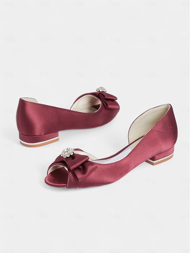 satin luxurious flats with crafted a sparkling Elegant in