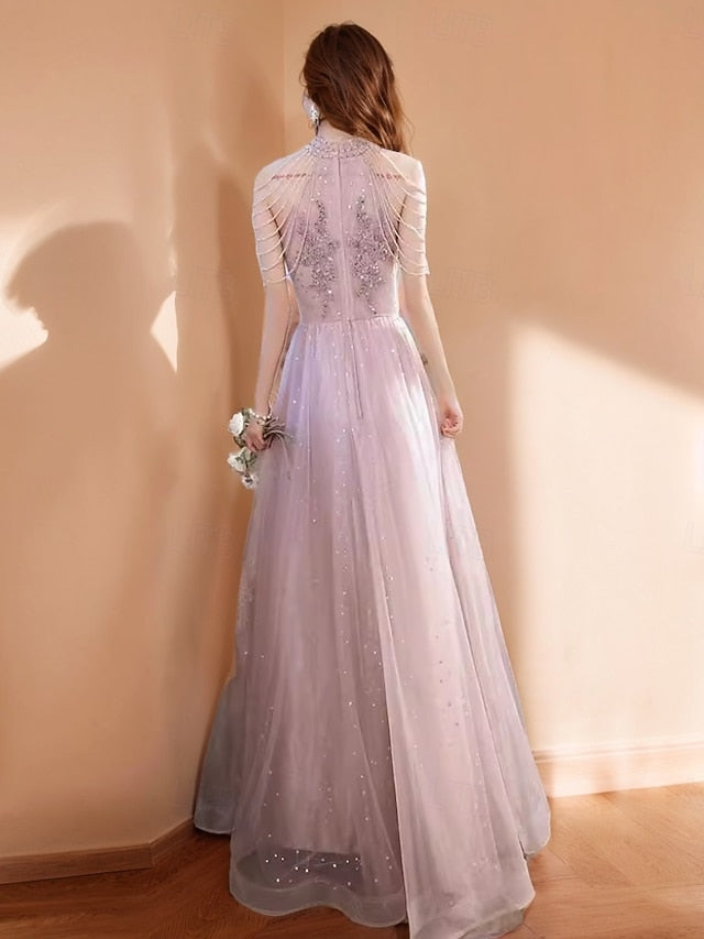 A-Line Prom Dresses Vintage Dress Formal Prom Floor Length
