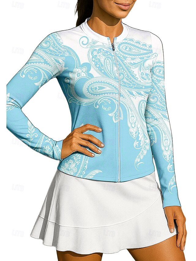 Women's Paisley Sport Shirt Tennis Shirt Tennis Top Long