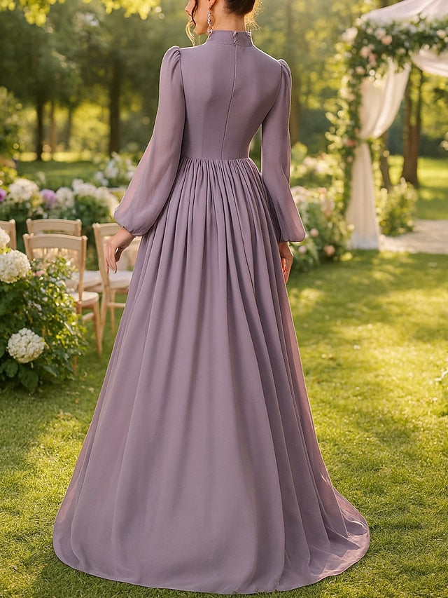 A-Line Floor Length Formal Dresses Evening Gown Mother of the