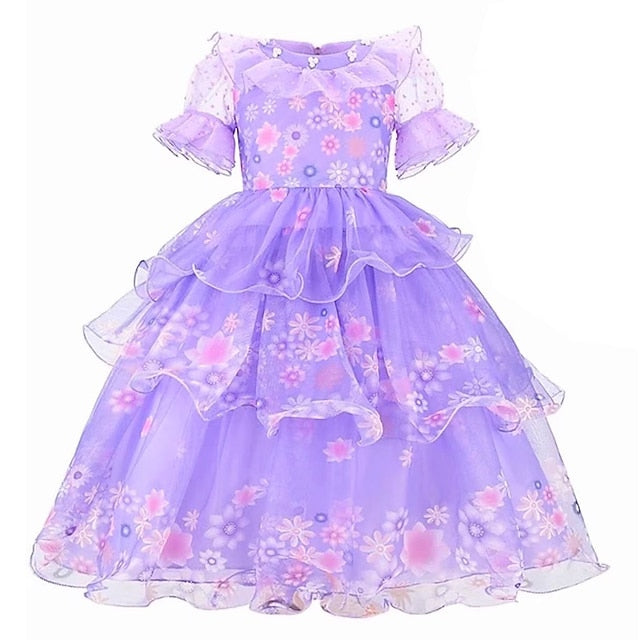 Princess Fairytale Girl Flower Encanto Isabela Dress Madrigal