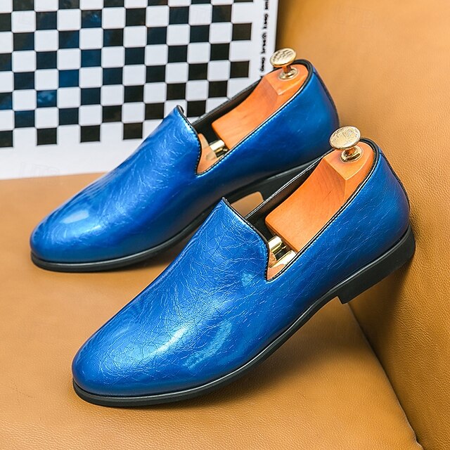 Slip-On Metallic Shiny – Men's Loafers Gold Fashionable