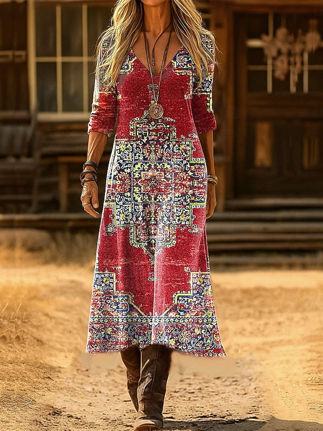 Women's Midi Dress Sheath Dress Vacation Party Casual Daily