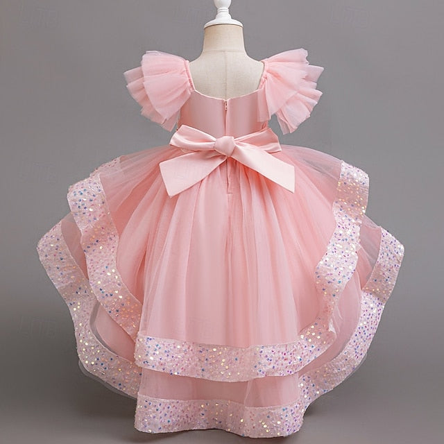 Party Girls' Special Sequin Kids Dress Sleeveless Wedding