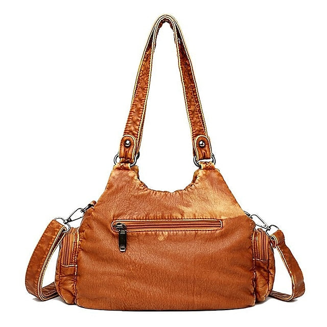 Stylish - Women's Brown Leather Bag Shoulder Vintage
