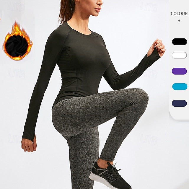 Women's Sports shirts pilates top Sports Top Crew Neckline