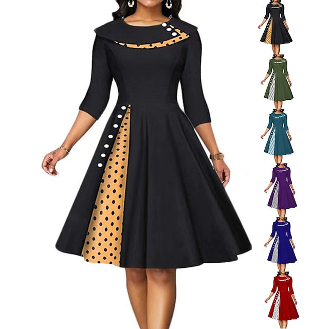 Women's Knee Length Dress Casual Dress Swing Dress Elegant