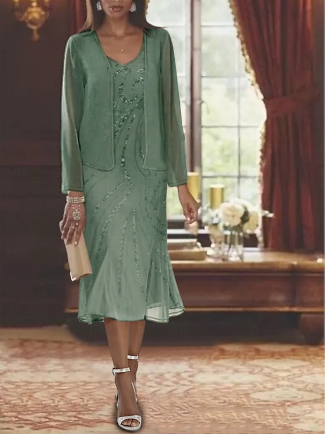 Wedding Mermaid of Mother the Beach Two Formal Piece Bride Dress