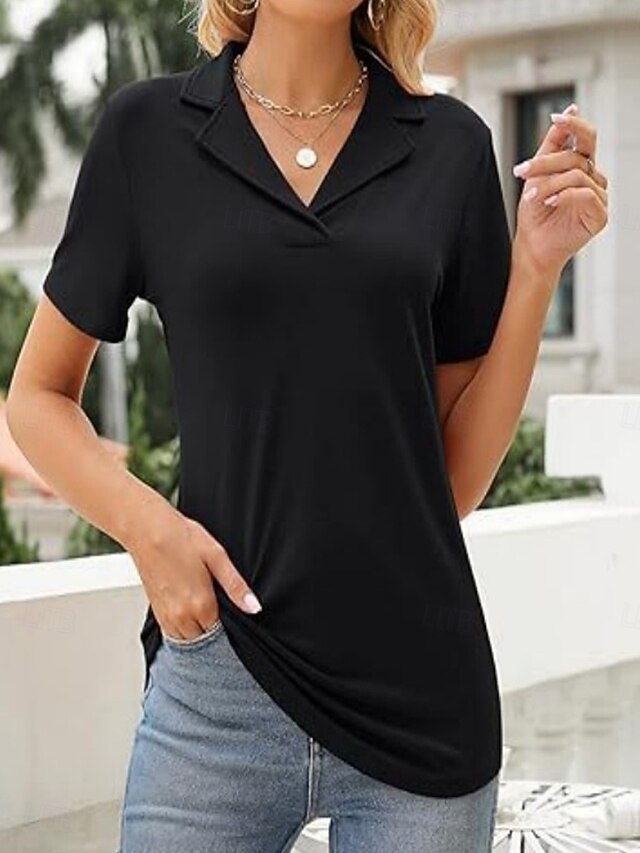 Women's Shirt Blouse Patchwork Plain Active Vintage Short