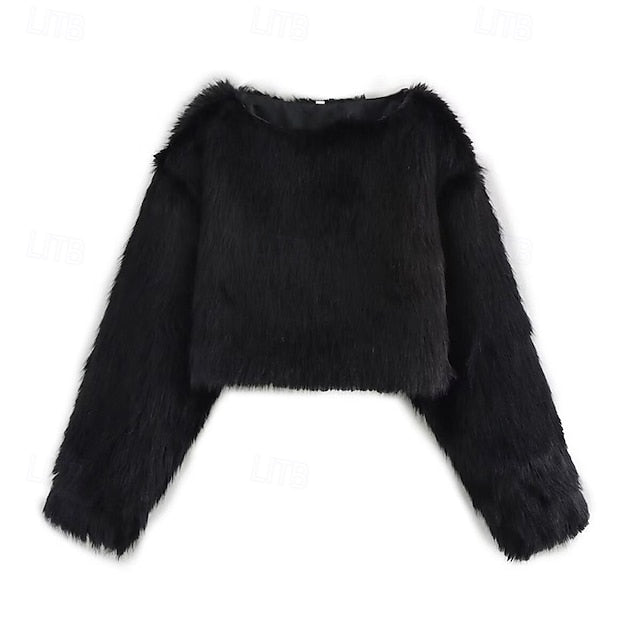 Fur Warm Coat Faux Women's Comfortable Leathers Furs