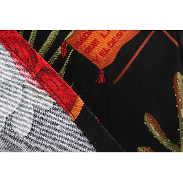 Retro Vintage 1950s Blouse / Shirt Off Shoulder Flower / Floral