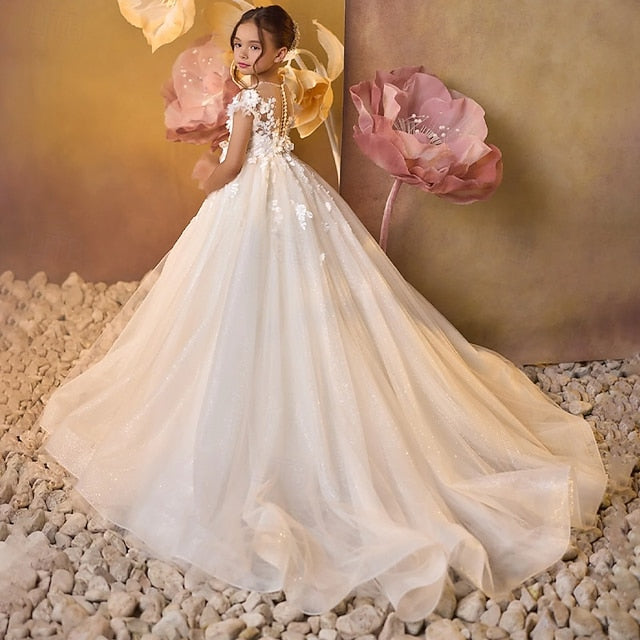 Girls' Communion Dress Party Kids First Flower Girl
