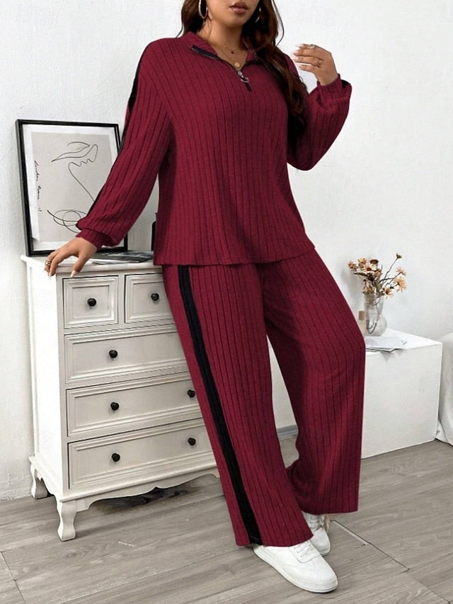 Women's Pants Sets Bolero Top Long Sleeve Shirt Collar