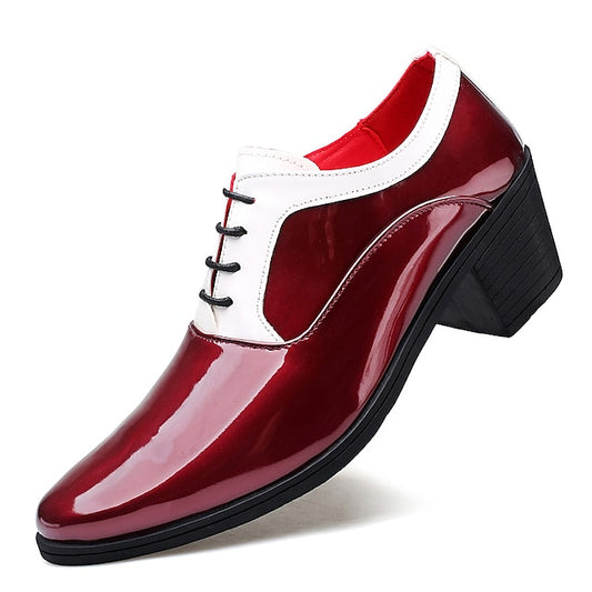 Oxford Red and Leather Patent Shoes Men's White Faux –