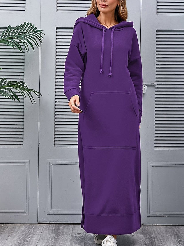 Women's Long Dress Maxi Dress Hoodie Dress Shift Dress