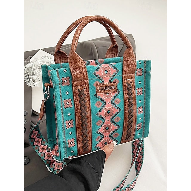 Tote Boho Ethnic Vintage-Inspired Women's Bag – Print