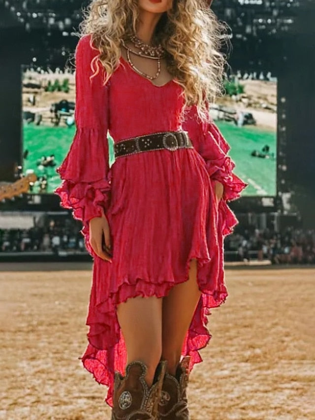 Women's Mini Dress Boho Dress Western Dress Fashion Classic