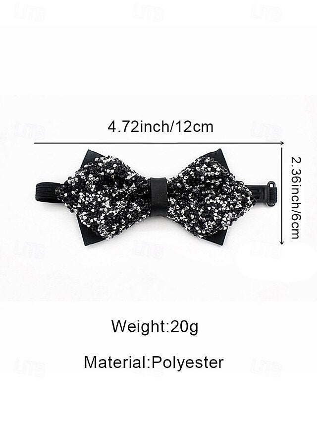 Polyester Men's Tie Christmas – Bow Sparkling Sequins